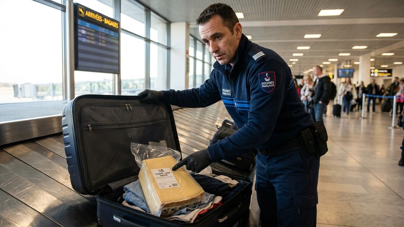 Si la douane ouvre votre valise à l'arrivée alors que vous n'avez rien déclaré, ce n'est pas le hasard : c'est le fromage ...