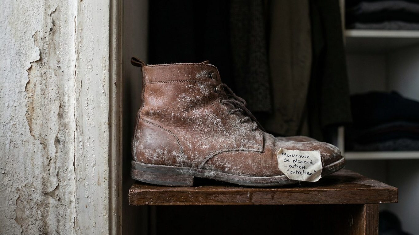 Si vos chaussures en cuir se couvrent d'un voile blanc dans le placard de l'entrée, ce n'est pas le cuir qui sèche : c'est...