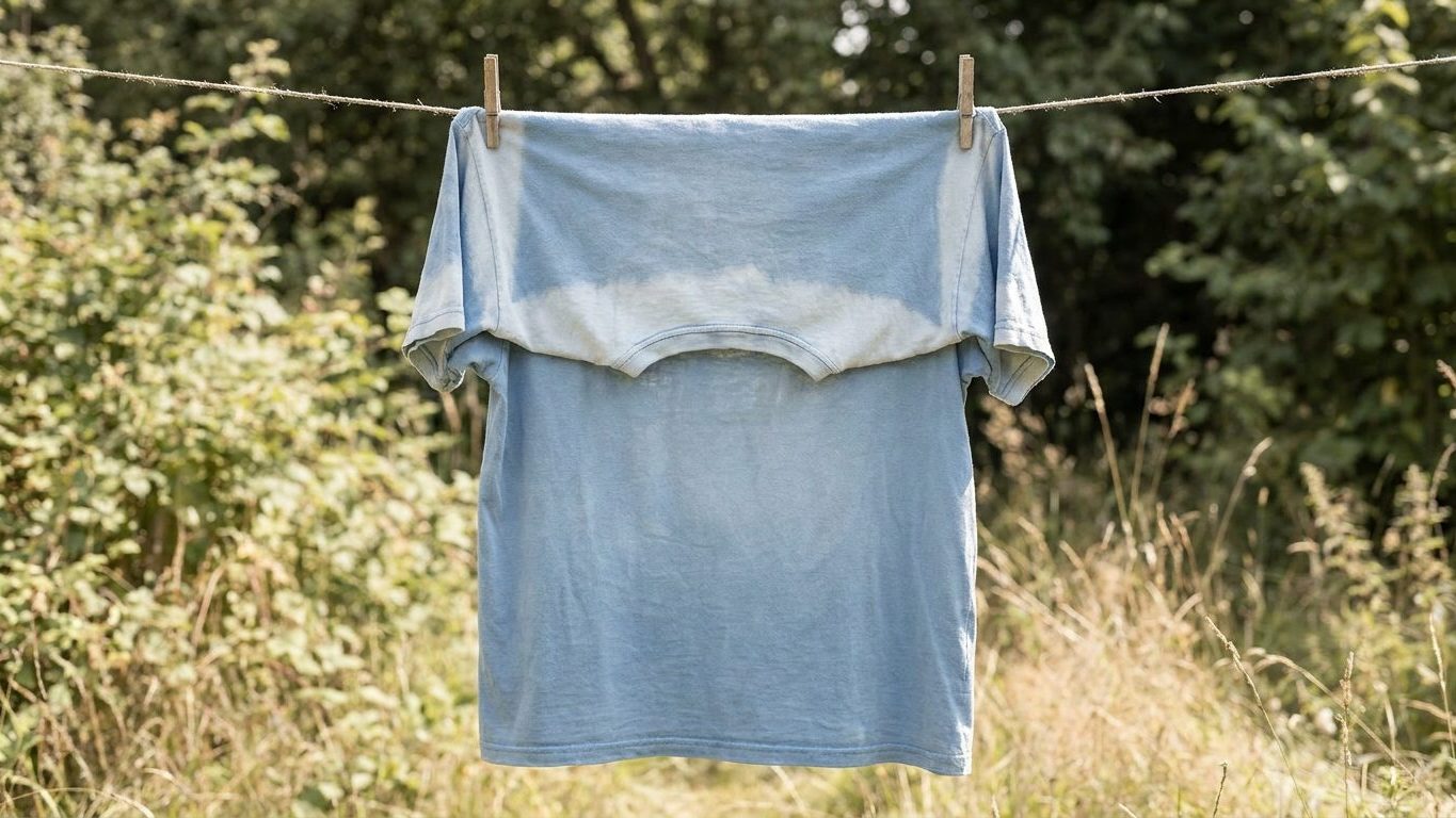 Si vos t-shirts de couleur pâlissent par bandes après l'été, ce n'est pas la lessive qui est trop forte : c'est l'endroit ...