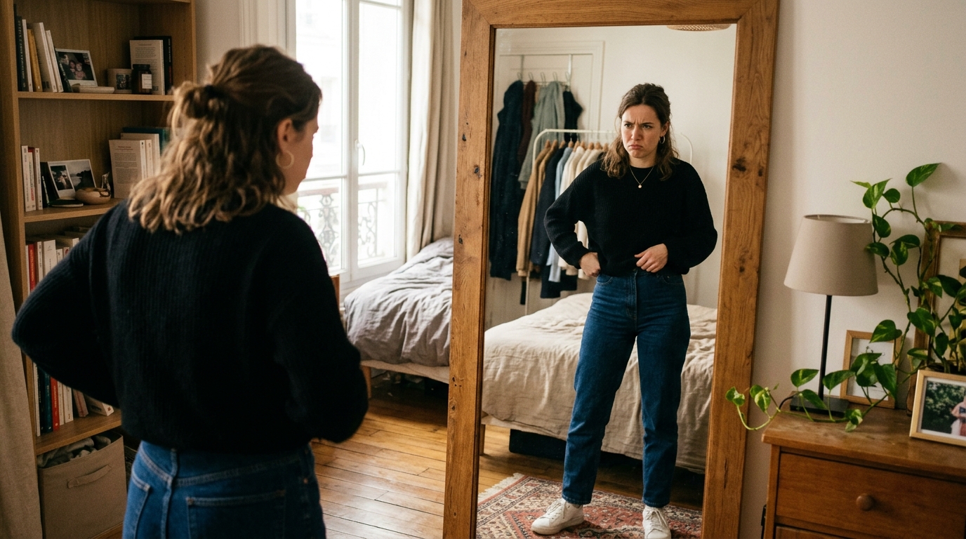 Si votre pull en maille fait toujours basique même avec un beau pantalon, ce n’est pas la coupe qui est en cause : c’est ce qui manque près du col