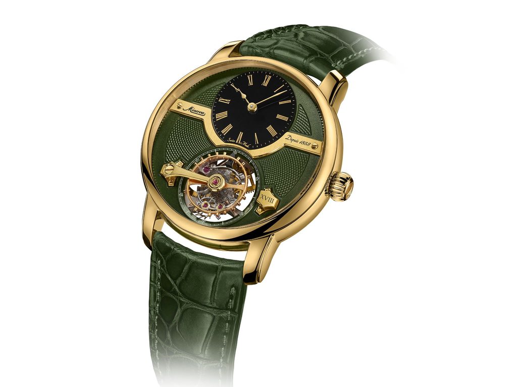 Destinée à seulement 18 collectionneurs, la nouvelle montre en or de Minerva cache un tourbillon en pleine lévitation - - Minerva Exo Tourbillon LE 18 2