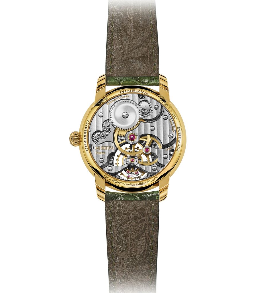 Destinée à seulement 18 collectionneurs, la nouvelle montre en or de Minerva cache un tourbillon en pleine lévitation - - Minerva Exo Tourbillon LE 18 3