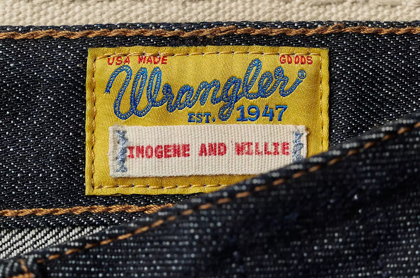 Ce jean Wrangler à 295 dollars a été coupé dans une toile américaine qui n’existe plus