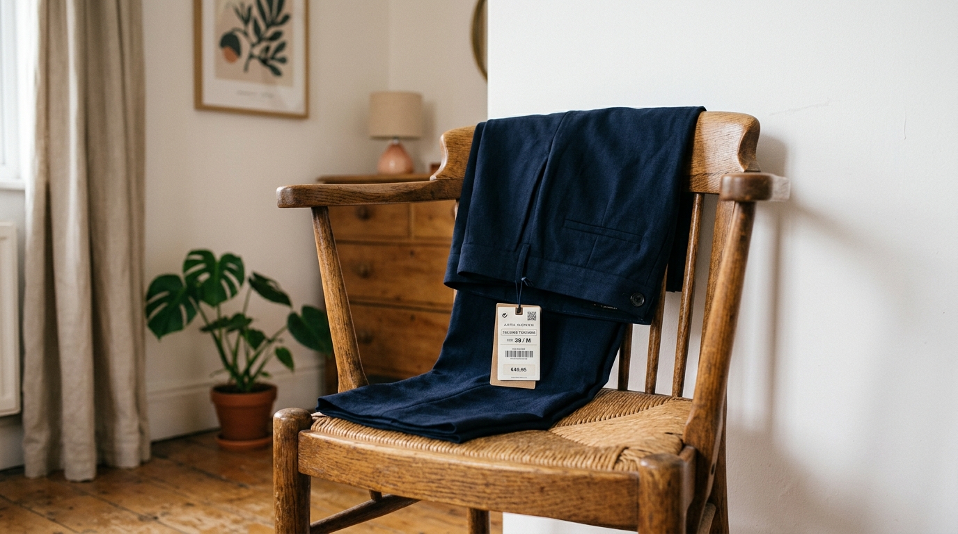 Ce pantalon tombait parfaitement en cabine : un mois plus tard, il avait toujours son étiquette