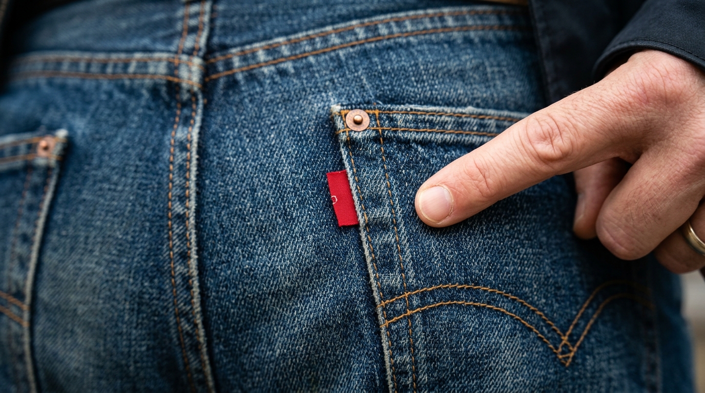 Cette petite étiquette rouge de votre jean Levi’s est vierge ? Non, ce n’est pas une erreur, mais sa signification risque de vous surprendre