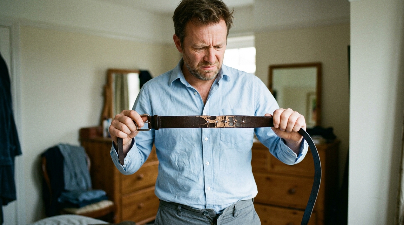Votre ceinture part en lambeaux au niveau des trous ? Voici pourquoi vous êtes tombé dans l’un des pires pièges de la mode masculine (et l’unique détail pour s’en prémunir)